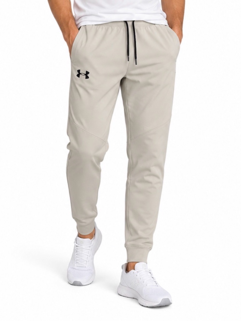 Under Armour Woven Joggers Men’s Track Pants Cream Small